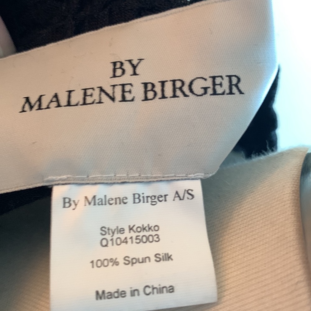 Malene Birger black spun silk dress